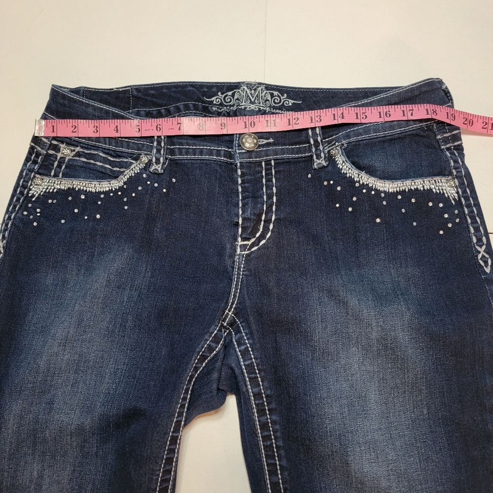 Maurices Dark Blue Denim Capris with Silver Stud Detail - Picture 11 of 11